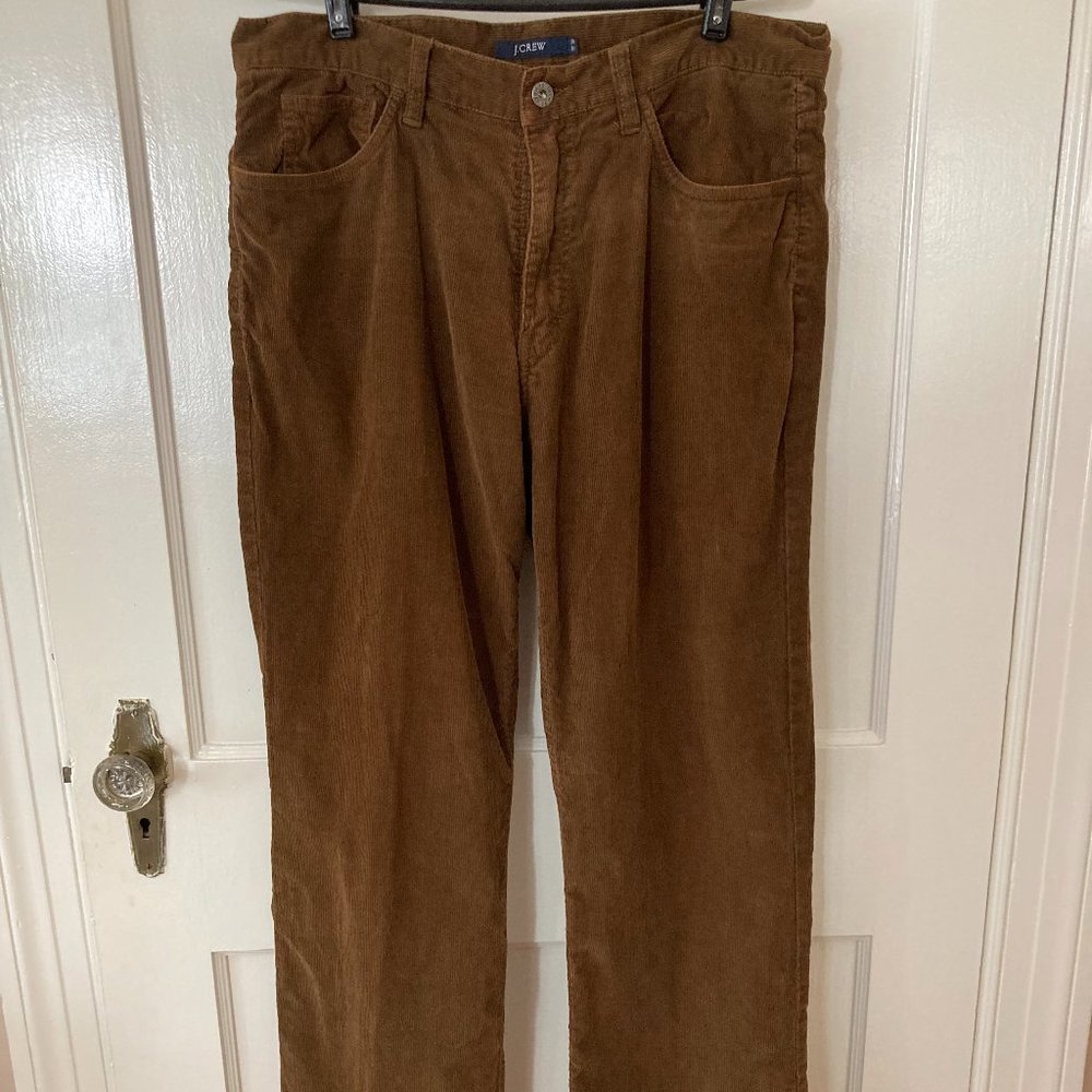 J Crew Men's Brown Corduroy Pants